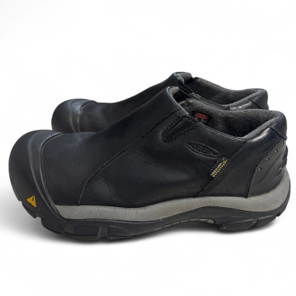 KEEN Brixen Waterproof Low Men's Black Slip-on Shoes Size 8 - Picture 4 of 10